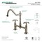 Kingston Brass KS1178TX French Country Bridge Kitchen Faucet, Brushed Nickel KS1178TX - alternate 2